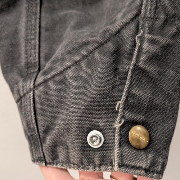 Vintage Carhartt Detroit Jacket J97 BLK Black Blanket Lined Mens 2XL Tall - Picture 11 of 16